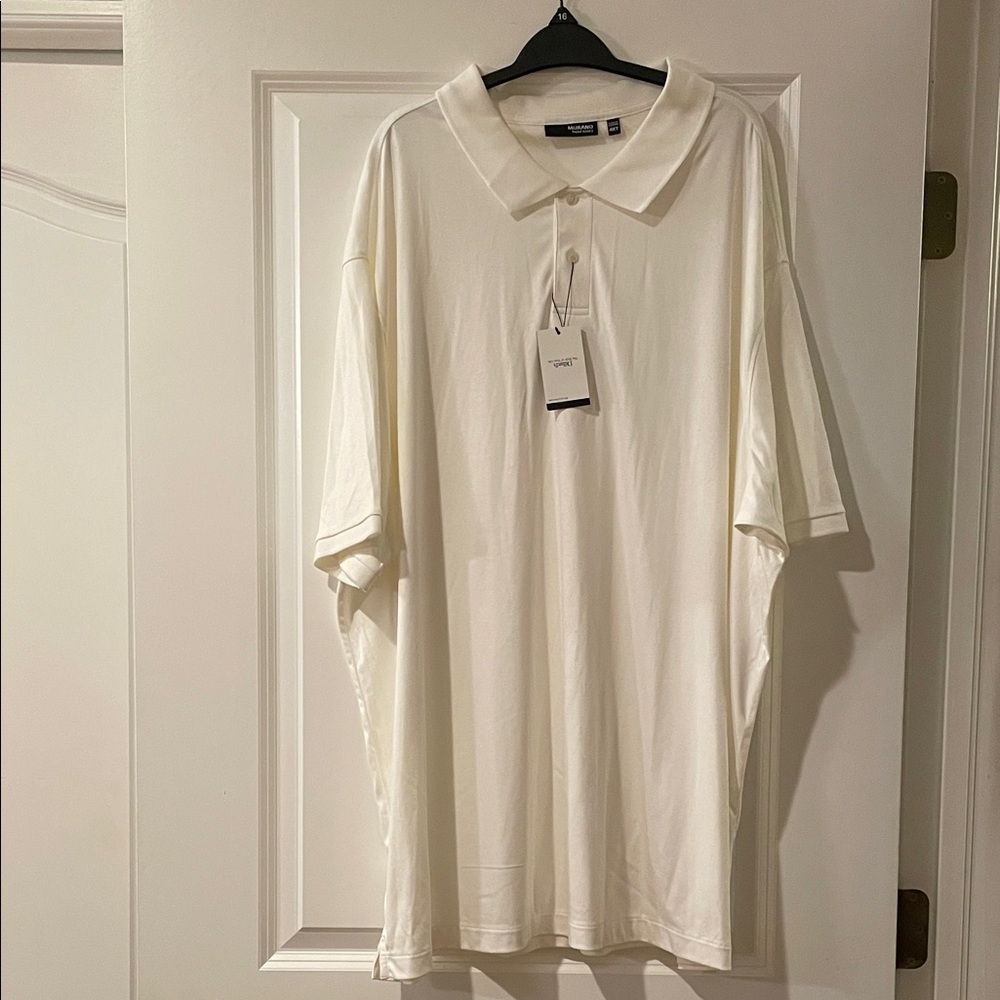 Murano  Big and Tall White Polo Shirt